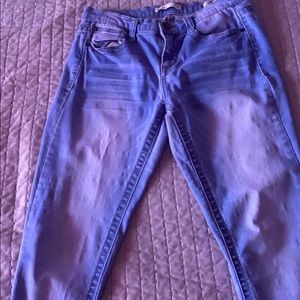 Light wash blue jeans
